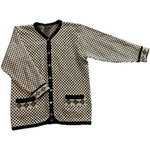 Vintage Skjaeveland of Norway Don Thomas Sporthaus Sweater Wool Cardigan